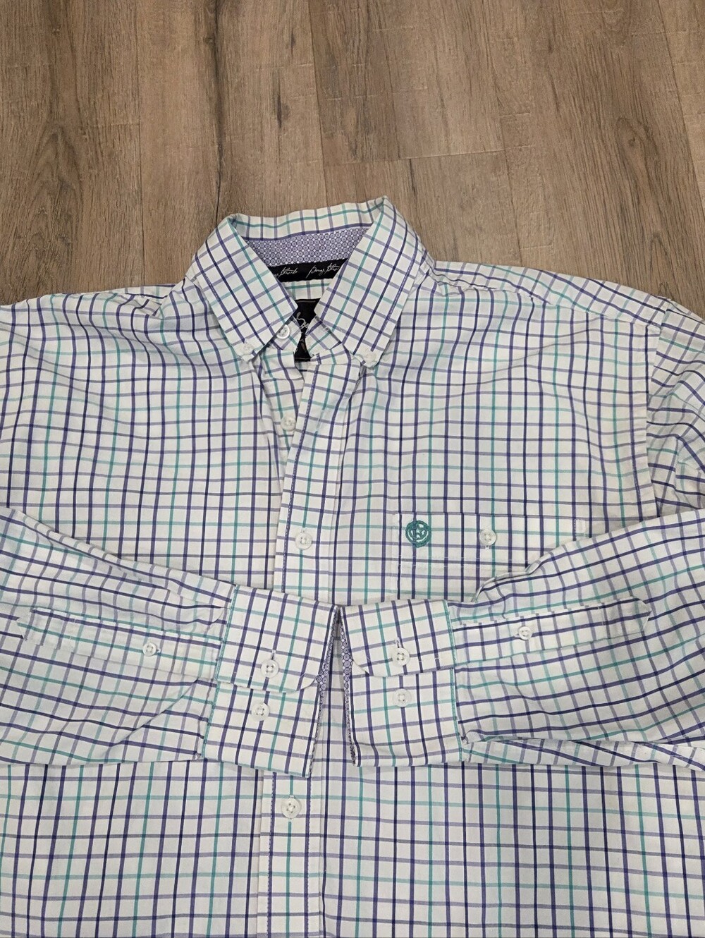Wrangler George Strait Collection Mens Med Long Sleeve Button Down Shirt Western